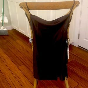 Dark brown satin dress never worn